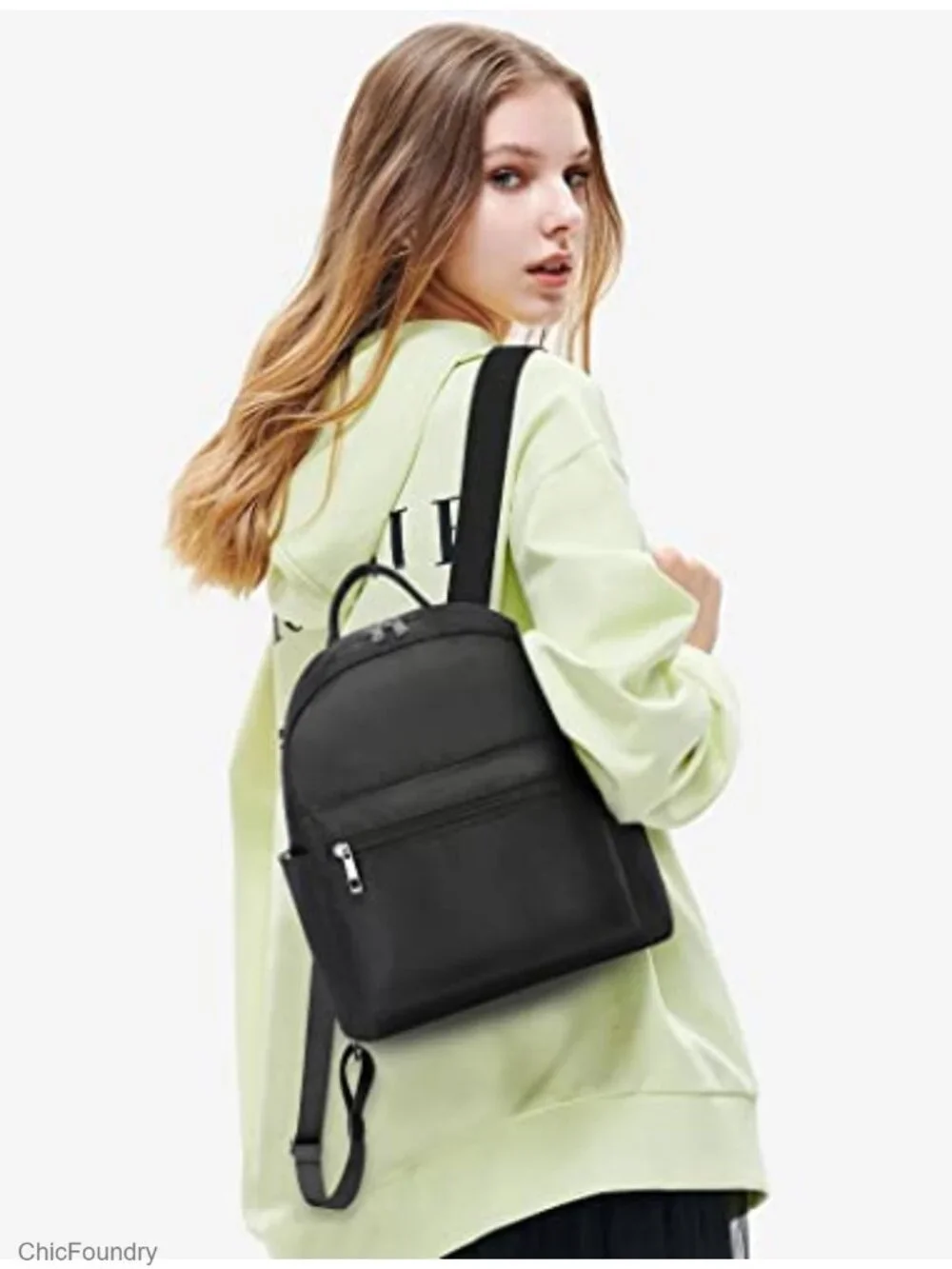 Waterproof Nylon Mini Backpack for Women Lightweight Travel Daypack